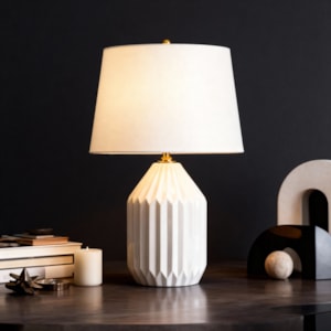 Abajur Cerâmica Celeste Off-White - 57cm