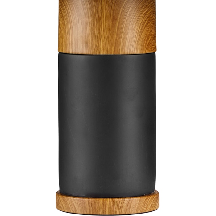 Abajur Cimento e Madeira Náli Preto - 54cm - Madel Home