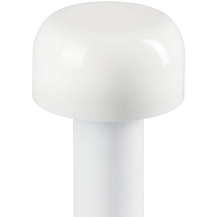 Abajur Cogumelo Metal Branco LED 3W - 31cm - Madel Home