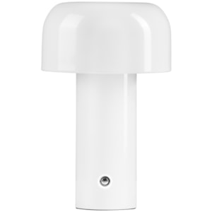 Abajur Cogumelo Metal Branco LED 3W - 31cm 
