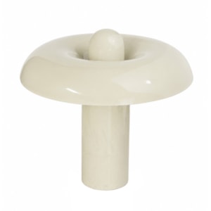 Abajur de Resina Luméa Creme LED 5W - 34cm