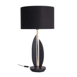 Abajur Madeira Lina Preto - 77cm 