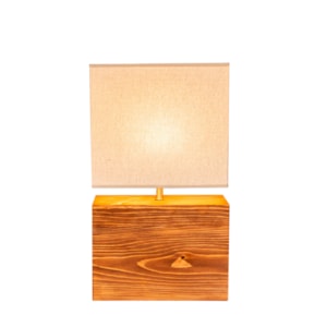 Abajur Madeira Natural Bali - 33cm 