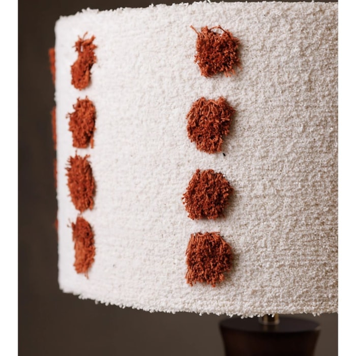 Abajur Madeira Orly Terracota - 62cm - Madel Home