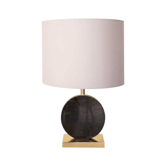 Abajur Mármore Nero Preto - 37cm - Madel Home