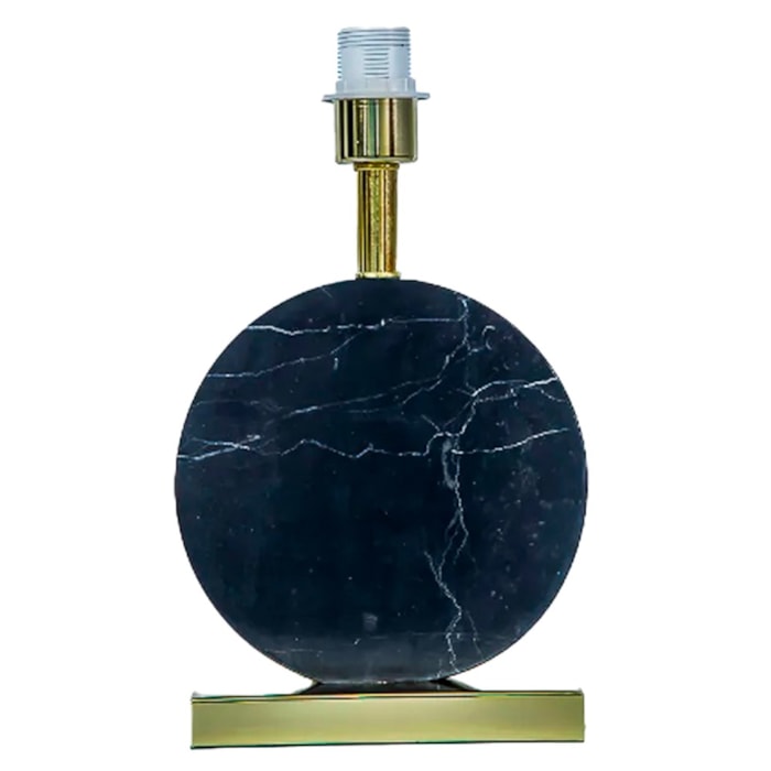 Abajur Mármore Nero Preto - 37cm - Madel Home