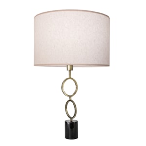 Abajur Mármore Tarsila Dourado e Preto - 55,5cm 