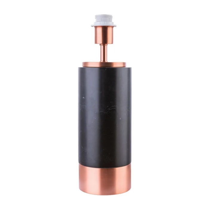 Abajur Mármore Zani Cobre e Preto - 39cm - Madel Home