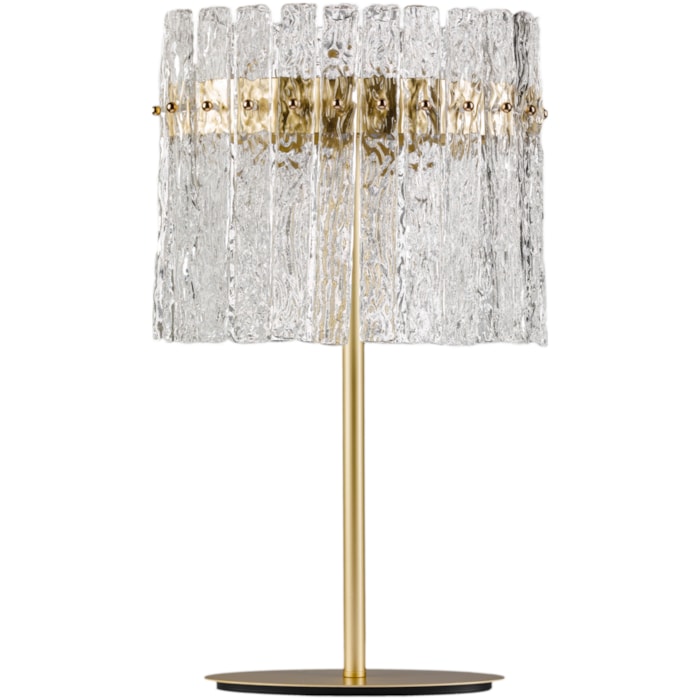 Abajur Metal e Vidro Solina Dourado - 55cm - Madel Home