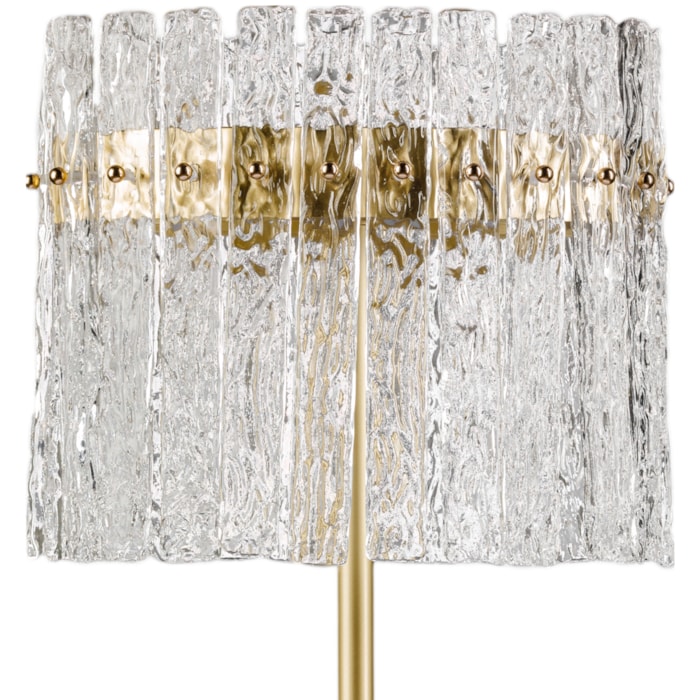 Abajur Metal e Vidro Solina Dourado - 55cm - Madel Home