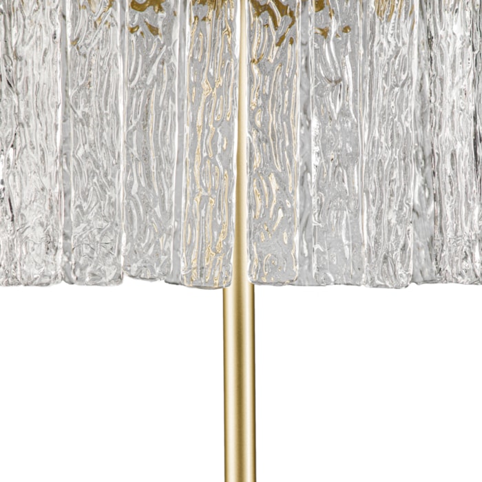 Abajur Metal e Vidro Solina Dourado - 55cm - Madel Home