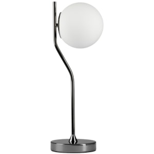 Abajur Metal Naila Cromo Negro - 49cm 