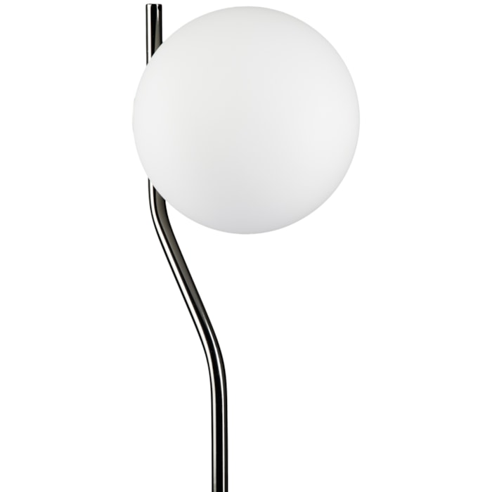 Abajur Metal Naila Cromo Negro - 49cm - Madel Home