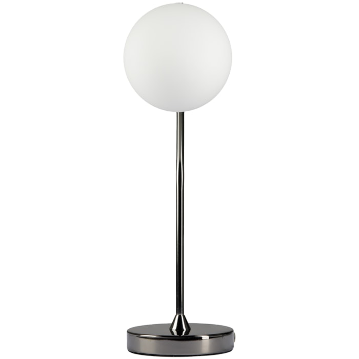 Abajur Metal Naila Cromo Negro - 49cm - Madel Home