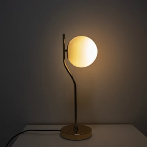 Abajur Metal Yenna Dourado - 49cm 