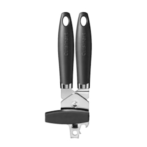 Abridor de Lata Manual em Inox com Alça Curva Preto Cuisinart