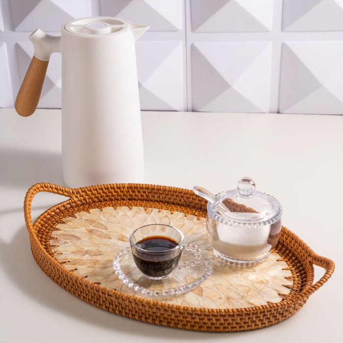 Açucareiro em Cristal com Colher Transparente Pearl Wolff - 11cm - Madel Home
