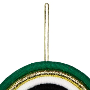 Adorno de Tecido Algodão Arco-Íris Detalhe Verde - 25cm