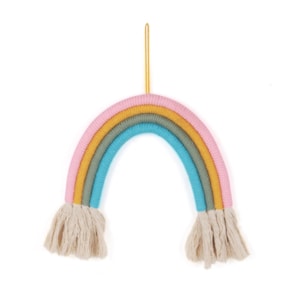 Adorno de Tecido Algodão Arco-Íris Mostarda - 25cm