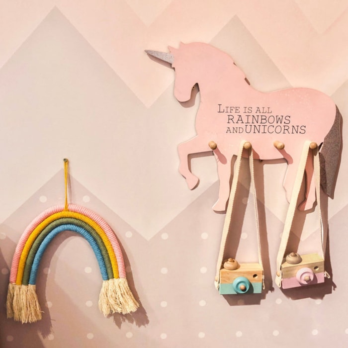 Adorno de Tecido Algodão Arco-Íris Mostarda - 25cm - Madel Home