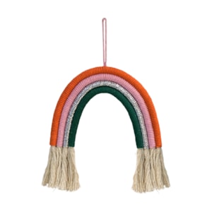 Adorno de Tecido Algodão Arco-Íris Prata - 25cm