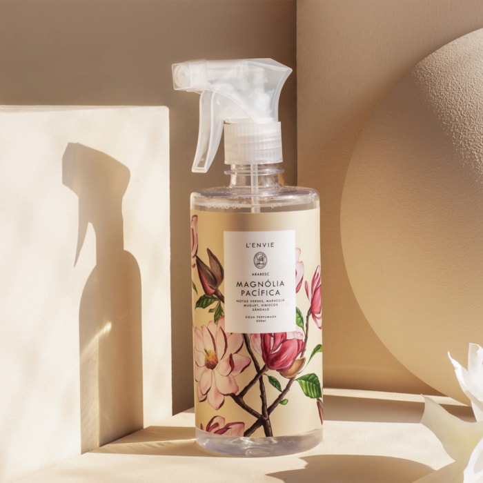 Água Perfumada Magnólia Pacífica Arabesc Lenvie 500mL - Madel Home