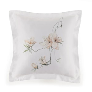 Almofada 100% Algodão Bambu 300 Fios Bordado Azalea Trussardi - 45x45cm