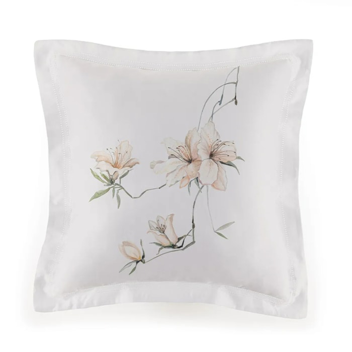 Almofada 100% Algodão Bambu 300 Fios Bordado Azalea Trussardi - 45x45cm - Madel Home
