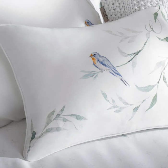 Almofada 100% Algodão Bambu 300 Fios Bordado Rondini Trussardi - 30x50cm - Madel Home