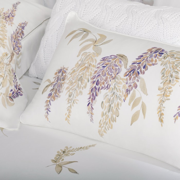 Almofada 100% Algodão Egípcio 300 Fios Bordado Trastevere Trussardi - 30x50cm - Madel Home
