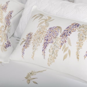 Almofada 100% Algodão Egípcio 300 Fios Bordado Trastevere Trussardi - 30x50cm