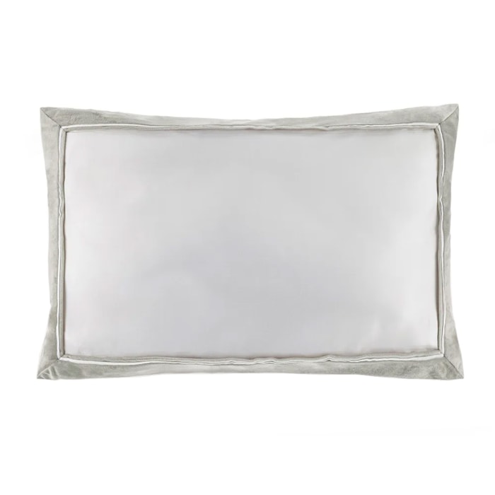 Almofada Cetim 300 Fios Valestro Branco/Platino Trussardi - 40x60cm - Madel Home