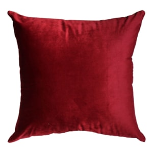 Almofada Decorativa de Natal em Veludo Lisa Bordô 50x50cm