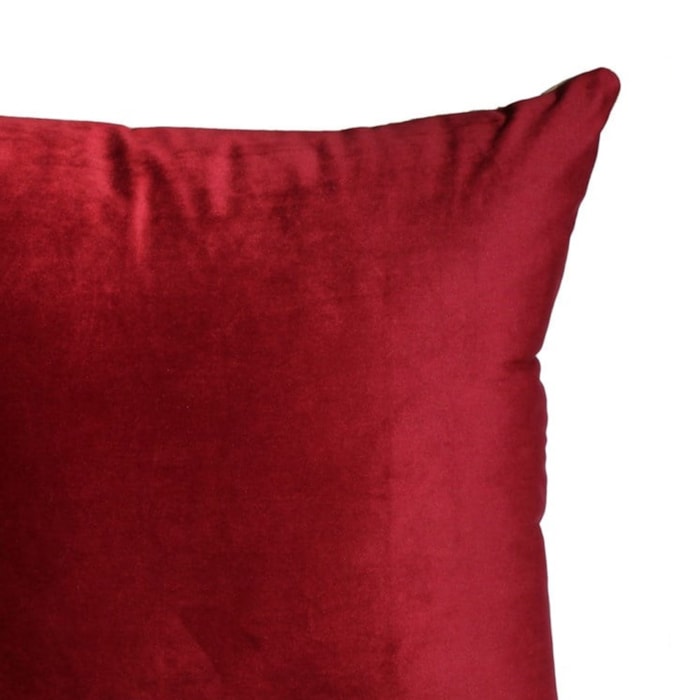Almofada Decorativa de Natal em Veludo Lisa Bordô 50x50cm - Madel Home