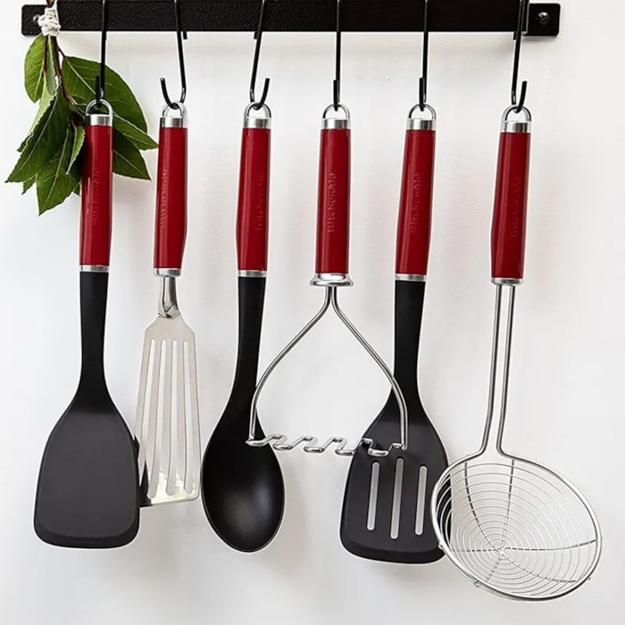 Amassador de Batatas em Inox Vermelho KitchenAid - 28cm - Madel Home
