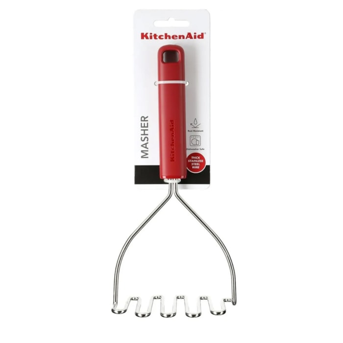Amassador de Batatas em Inox Vermelho KitchenAid - 28cm - Madel Home