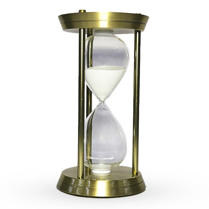 Ampulheta 60 Minutos Design Clássico Bronze - Madel Home