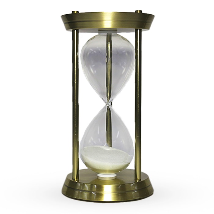 Ampulheta 60 Minutos Design Clássico Bronze - Madel Home