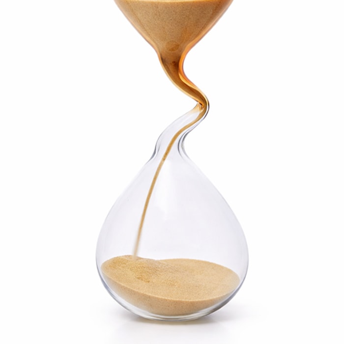 Ampulheta Decorativa em Vidro com Areia Bege - 26cm - Madel Home