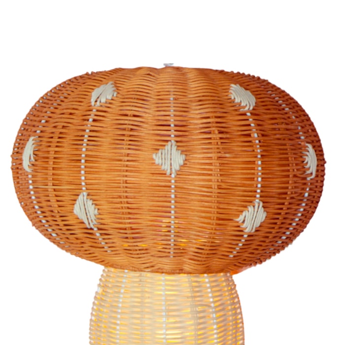Arandela de Parede Cogumelo Rattan - Madel Home