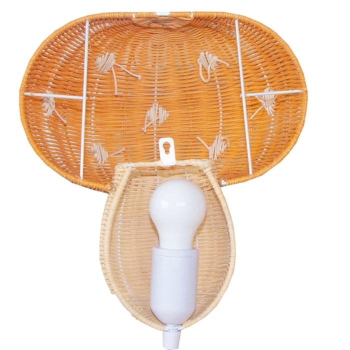 Arandela de Parede Cogumelo Rattan - Madel Home