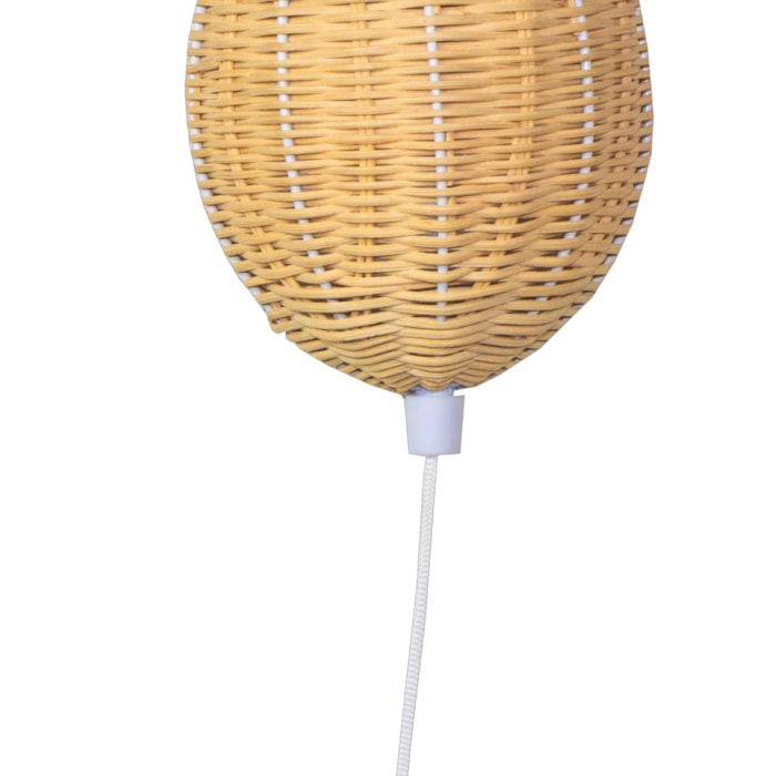 Arandela de Parede Cogumelo Rattan - Madel Home
