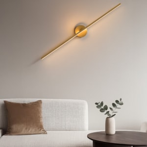 Arandela de Parede Metal Elise Dourado LED - 12W
