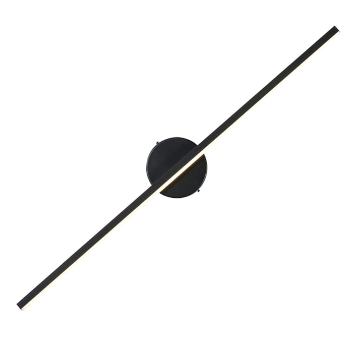 Arandela de Parede Metal Elise Preto LED - 12W - Madel Home