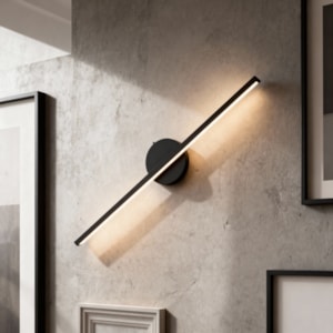 Arandela de Parede Metal Elise Preto LED - 12W