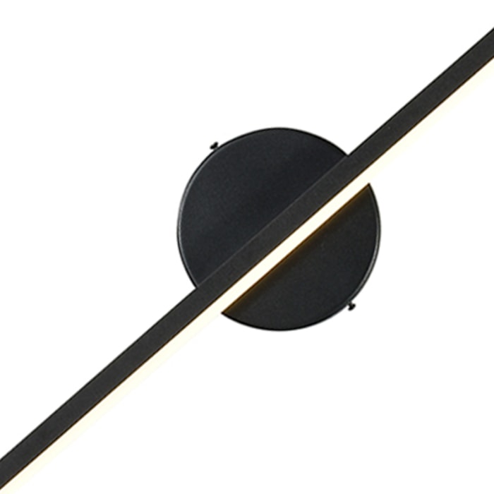 Arandela de Parede Metal Elise Preto LED - 12W - Madel Home
