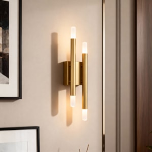 Arandela de Parede Metal Manacá Dourado LED - 3W