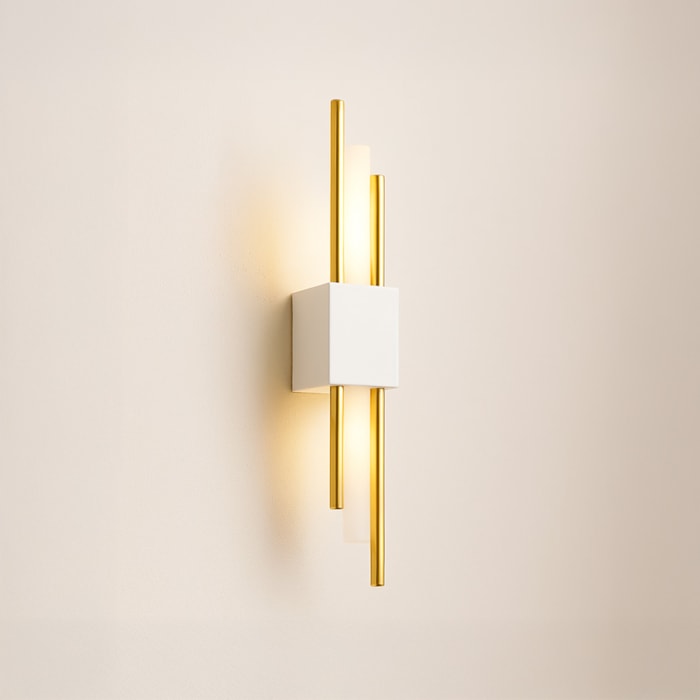 Arandela de Parede Metal Taline Off-White LED - 6W - Madel Home