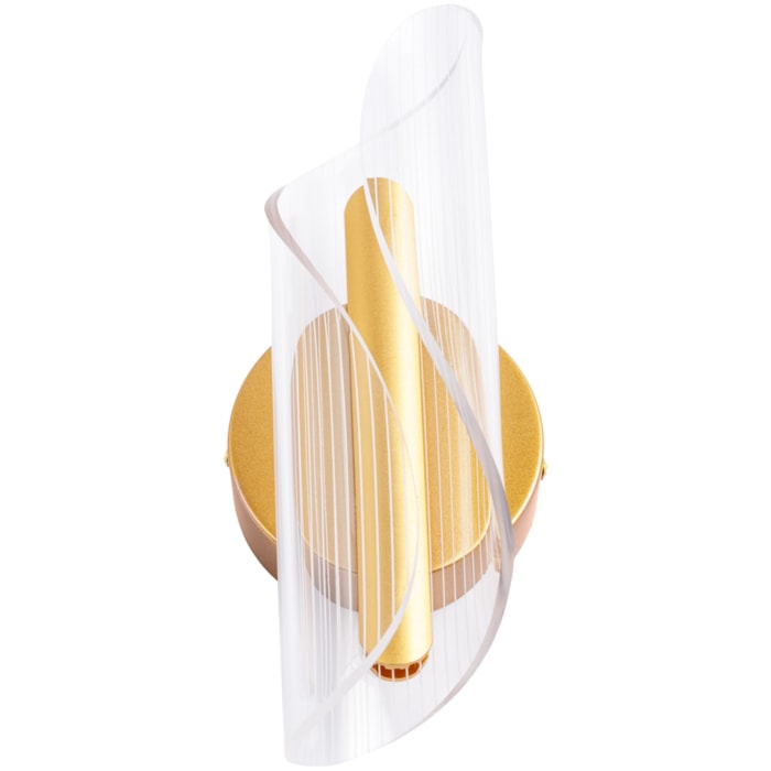 Arandela de Parede Metal Zian Dourado LED - 7W - Madel Home