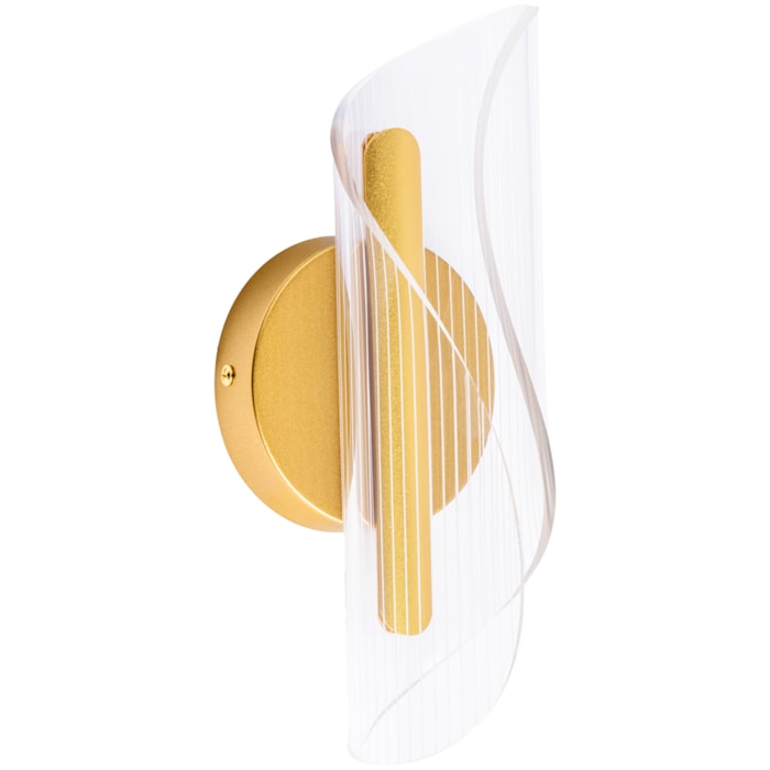 Arandela de Parede Metal Zian Dourado LED - 7W - Madel Home